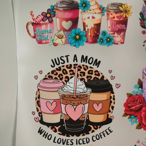 สติกเกอร์การ์ตูนคุณภาพสูง กันน้ำ ทนความร้อน ผลิตจากเรซิ่น PET ซักได้ เป็นมิตรต่อสิ่งแวดล้อม สำหรับเสื้อผ้า พร้อมใช้งานสำหรับเสื้อยืด - Product Image 5