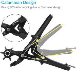 Vendita calda punzonatrice in pelle resistente per punzonatura e punzonatura per cintura Kit pinze girevoli - Product Image 4