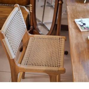 Taburete de Bar de Madera Maciza Estilo Japonés, Color Natural, Resistente, para Cafetería, Bar, Uso Doméstico - Product Image 1