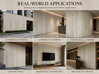 Panneau mural en pierre artificielle MCM Soft Stone, texture travertin, ignifuge, imperméable, pour la décoration murale intérieure et commerciale