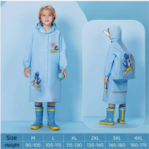 نمط جديد أزياء الكرتون معطف واق من المطر للأطفال إيفا الاطفال مع مساحة المدرسة - Product Image 6