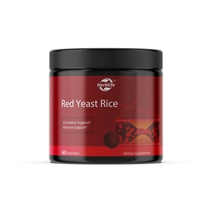 Gomitas de Arroz Rojo Fermentado con CoQ10, Bergamota Cítrica y Semilla de Uva, Apoyo para la Salud del Corazón, 60 Unidades, Venta Caliente OEM/ODM - Product Image 1