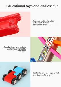 Juguete planeador de pista de coche pequeño divertido para niños, pista deslizante de coche de carreras de inercia de <span class=keywords><strong>madera</strong></span> multicapa para jugar - Product Image 4