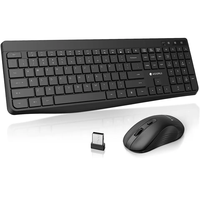 Clavier et souris sans fil KOORUI 2.4G, combo clavier mécanique silencieux pleine taille pour Windows, souris avec interface USB 3DPI, nouveau produit