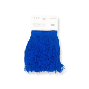 Ilan Flecosh Frange in Poliestere Blu Reale 15x200cm per Artigianato e Abbigliamento - Product Image 2