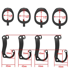 Baru kait melengkung dan lingkaran cincin Chastity kandang kecil ABS perangkat Chastity dengan 4 ukuran cincin penis Sissy SM kunci mainan seks untuk pria Gay - Product Image 4