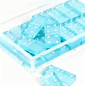 Juego de Dominó de Acrílico Personalizable para Diversión Familiar y Juego Educativo - Product Image 1