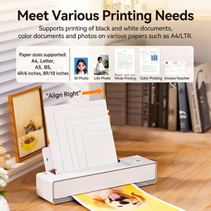 Impresora Portátil Compacta a Color de Bajo Costo, Mini Impresora Móvil para Múltiples Dispositivos con WiFi Directo para Teléfono y Computadora Portátil - Product Image 4