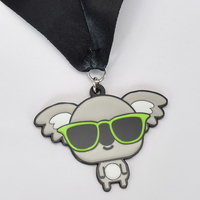 Médaille personnalisée en alliage de zinc moulé sous pression, émail souple, finition électrolytique colorée, pour sportifs, marathon, trail, ultra course