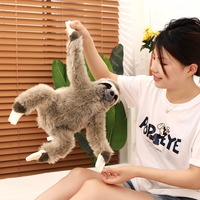 2025 nouveau mignon réaliste paresseux peluche à bras longs Animal sauvage en peluche doux relaxant personnalisé soulagement du Stress cadeau PP coton