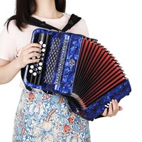 Meibeite 22-Key 8-Bass Bayan Accordion Button Style Keyboard Instrument for Student & Adult Performance Qin