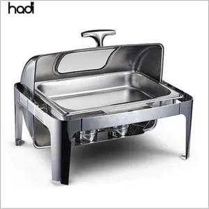 HD wholesale restaurant buffet products guangdong 9 liters chaffing dishes set stainless steel electric chefing dish with window