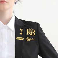 Broches de mode personnalisées pour femmes et hommes, en métal doré ou argenté, avec initiales, lettres, logo, épingle de revers, broche personnalisée