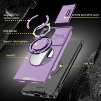 Coque de téléphone antichoc pour iPhone 17 Pro Max Galaxy S25 S24 S23 S22 S21 Ultra avec cache-caméra coulissant et design mat résistant aux chocs