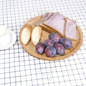 Hot Custom Bamboo Round <b>Plates</b>,Party Dinner <b>Plates</b> Coffee <b>Tea</b> Serving Trays Fruit Platters - Product Image 3