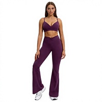 Ensemble de sport extérieur brossé toutes saisons pour femme, moulant, avec dos gainant, couvrant les fesses et amincissant la taille, idéal pour le yoga et le fitness