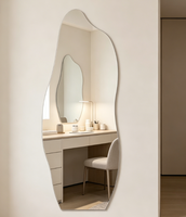Miroir mural pleine longueur en acrylique sans cadre, design Art Déco moderne, motif flottant, décoration de salon, collection Heavenly Mirror