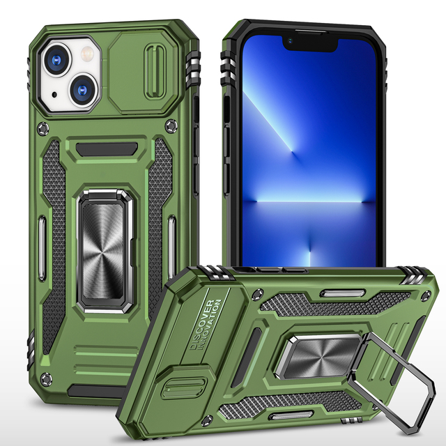 Newest Armor 360 Degree Rotation Metal Ring Anti-fall Car Kickstand Phone Case for Iphone 11 12 13 14 Pro Max 7 8 Plus