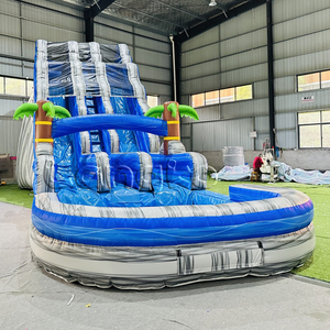 Tobogán de agua inflable de grado comercial, Tobogán Popular barato, toboganes dobles inflables más populares para equipos de alquiler de fiestas - Product Image 4