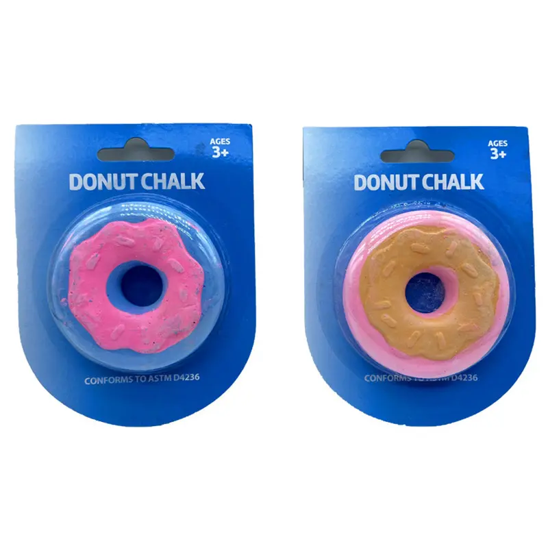 Large thick shaped donut sidewalk easy to wipe dust-free street Wood steel pipe color white chalk