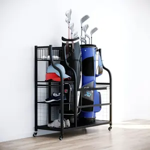 Golf Bag Storage Rack für Garage, extra große Golf Rack Storage Organizer, Golf Storage Garage Organizer - Fit 2 Golf Bags