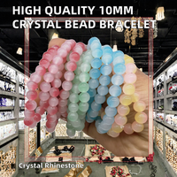 Fournisseur en gros d'accessoires de mode, bijoux pour femmes, bracelet en cristal brut géométrique de haute qualité de 10 mm pour femmes, cadeau