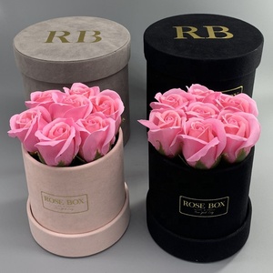Lussuosa <span class=keywords><strong>Scatola</strong></span> Regalo Rotonda in Velluto e Tubo di Carta Personalizzata con Coperchio, Marca OEM del Guangdong - Product Image 6