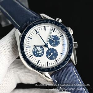 Montre mécanique entièrement automatique Moonwatch Super Apollo Series, chronographe multifonction, acier inoxydable, résistante à l'eau jusqu'à 100 m - Product Image 3