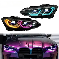 Kit de phares LED DRL RGB contrôlés par application Ikon Style, Plug and Play, pièces de retrofit pour BMW Série 4 G22 2021-2025
