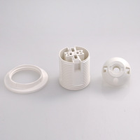 Support de lampe E27 en plastique blanc de type vis, marque JX, avec anneau de sécurité, pour usage intérieur/extérieur, 220V, ouverture personnalisable, vente en gros