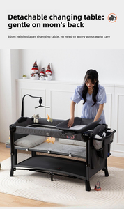 Lit Cododo Multifonctionnel Pliable et Portable pour Bébé avec Levage Unilatéral, Idéal pour Nouveau-né 0-3 Ans - En Stock, Offre Spéciale - Product Image 4