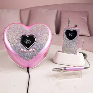 Yodoor Unicor Magic Heart Shape with diamond decorationプロフェッショナルサロン使用96WプロキュアUV-LEDネイルランプ