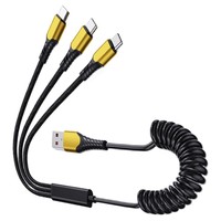 Nuevo Cable de Carga Múltiple USB C 2026, 100W, Múltiples Puertos para Teléfono, Tableta, Portátil, Trenzado Resistente de 1.3 Metros, Varios Diseños