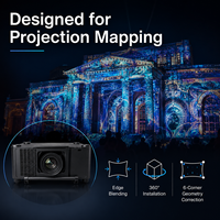 Projecteur laser d'ingénierie 3LCD de 25 000 lumens ANSI avec déplacement motorisé du zoom, fusion des images à bord de l'écran et HDBaseT