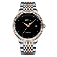 Montre mécanique automatique Olika pour homme, style minimaliste professionnel, bracelet en acier, résistance à l'eau 50m, 41mm