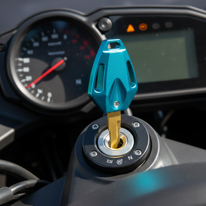 Modification de moto avec matériau en alliage d'aluminium CNC, clé de verrouillage électrique, <span class=keywords><strong>porte</strong></span>-<span class=keywords><strong>clés</strong></span> créatif, ébauche de clé en cuivre - Product Image 6