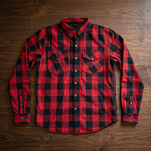 Men Red Black Plaid Breathable Printed <b>Flannel</b> Shirt Long Sleeve Check Pattern Autumn Wear - Product Image 3