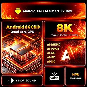 Smart TV Box con Android 14 Compatible con Múltiples Programas de <span class=keywords><strong>IPTV</strong></span> y OTT - Product Image 3