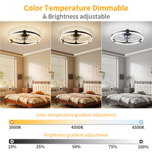 Hiện Đại Tối Giản LED Quạt Trần Phòng Ngủ Sắt DC Động Cơ 80 Flush Núi 7 Lưỡi Wifi Máy Ảnh Trần Núi Từ Xa Và Ứng Dụng Điều Khiển - Product Image 3