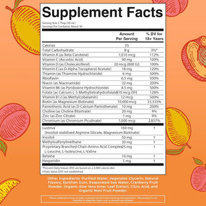 Multivitamínico Líquido Matutino OEM + Crecimiento Capilar Sabor Durazno y Mango Metil B12 y Folato Multivitamínico Reductor de Arrugas - Product Image 6