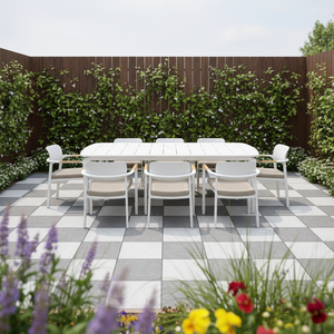 Ensemble <span class=keywords><strong>de</strong></span> salle à manger <span class=keywords><strong>de</strong></span> <span class=keywords><strong>jardin</strong></span> en <span class=keywords><strong>aluminium</strong></span> moderne pour villa, <span class=keywords><strong>table</strong></span> <span class=keywords><strong>extensible</strong></span> pour terrasse, 8 <span class=keywords><strong>chaises</strong></span> confortables, résistant aux intempéries - Product Image 6