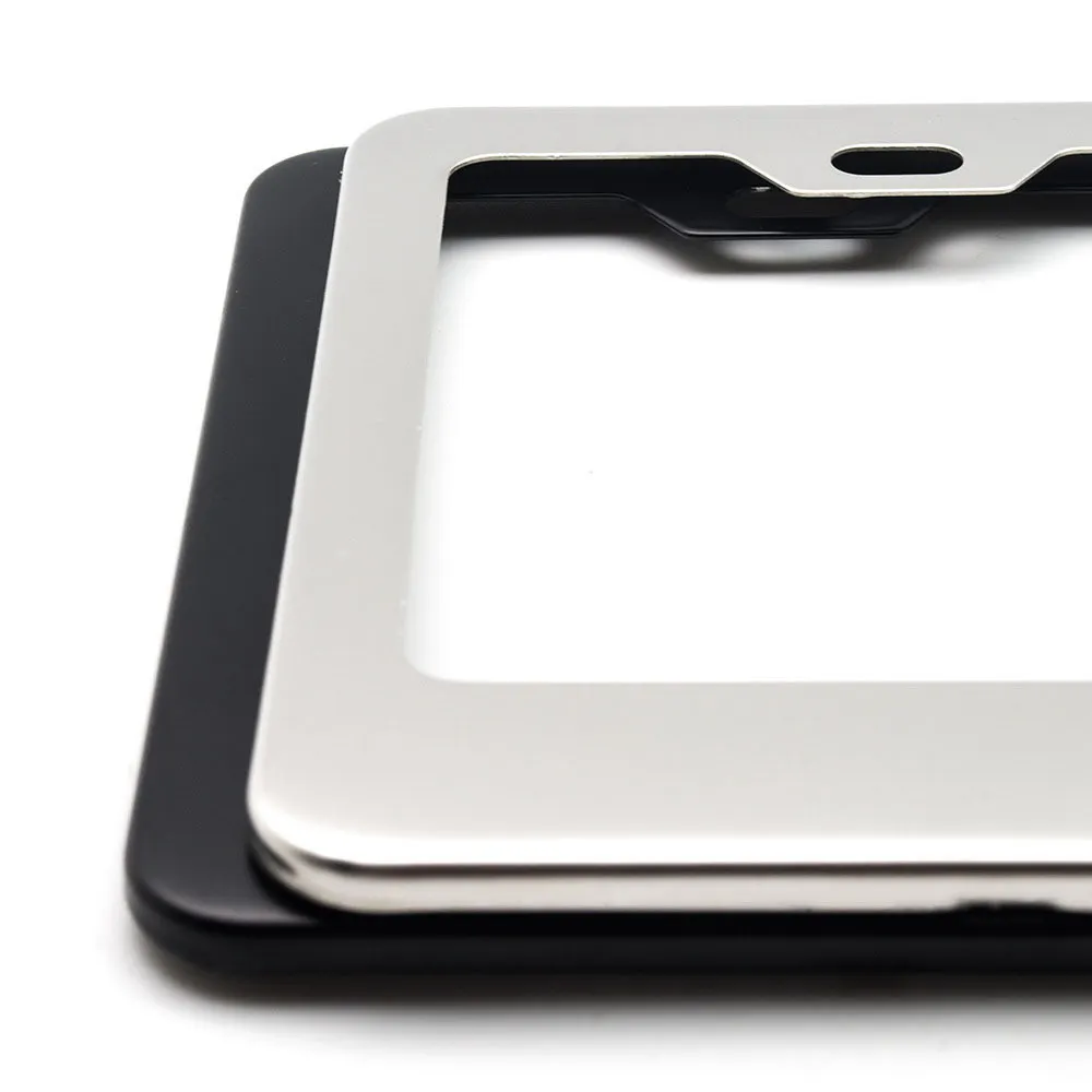 Soporte de acero inoxidable personalizado para matrícula de coche, marco de placa de matrícula, tamaño americano