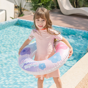 Flotador Inflable Romántico con Diseño Floral, Acolchado en la Zona de las Axilas, para Niñas, para Uso en Piscinas y Parques Acuáticos - Product Image 4