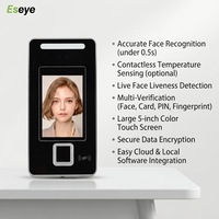 Máquina Biométrica Todo en Uno para Control de Asistencia y Acceso, Sistema de Registro de Tiempo con Reconocimiento Facial, Huella Dactilar y Código QR