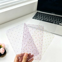 Nouvelle Couverture de Carnet A6 A7 en Acrylique Style Floral, 6 Anneaux, Transparente Dépolie, en PVC, pour Feuilles Mobiles