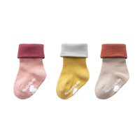 Vente en gros de chaussettes antidérapantes respirantes pour bébés, chaussettes antidérapantes en coton colorées pour nouveau-nés