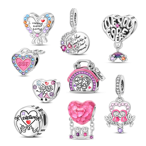 Nuevo Dije Original de Plata de Ley S925 con Diseño de Bolso de Mejores Amigas, Colgante de Amistad para Pulsera DIY, Joyería para Mujer - Product Image 1