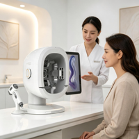 Mesin Analisa Kulit dan Kulit Kepala 2 in 1 HD, Pemindai Kulit, Detektor Folikel Rambut untuk Salon Estetika dan Toko Kecantikan