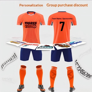 Traje de Fútbol Deportivo de Verano, Compra en Grupo, Unisex, Adulto, Manga Corta, Estampado, Traje de Entrenamiento, Uniforme de Equipo de Competición para Estudiantes - Product Image 2