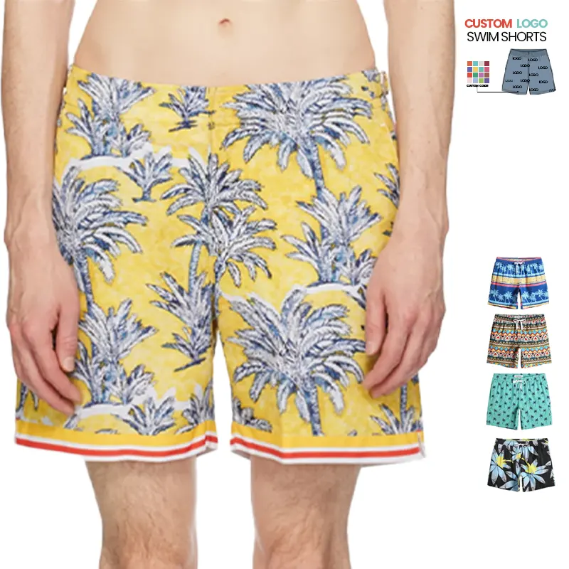 Costumi da bagno stampati con Logo da uomo Swim Wear pantaloncini da surf personalizzati per il Fitness stampati pantaloncini da spiaggia